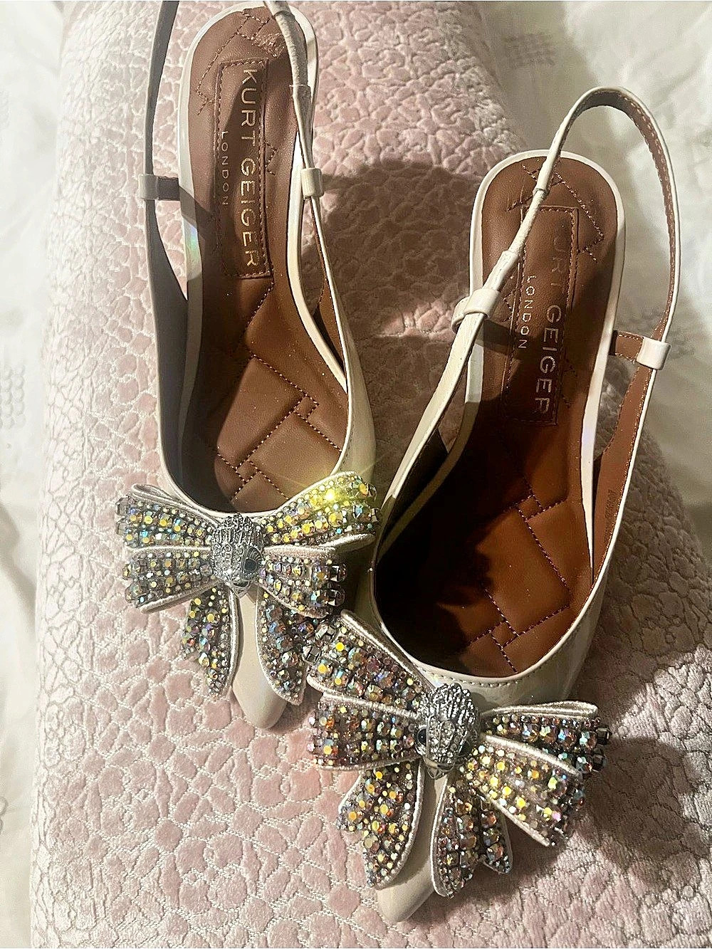 Kurt Geiger London Belgravia Bow Slingback Pump Jeweled Bow Slingback Heels